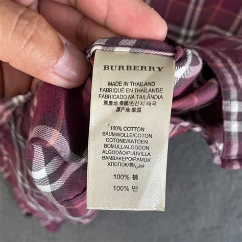 Burberry made in Thailand